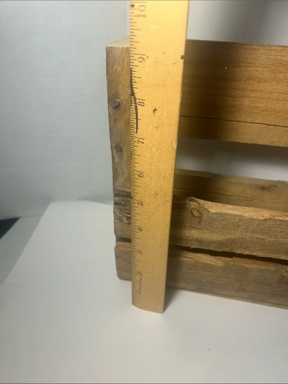 Rustic Wooden Wall Shelf / Planter Natural Brown